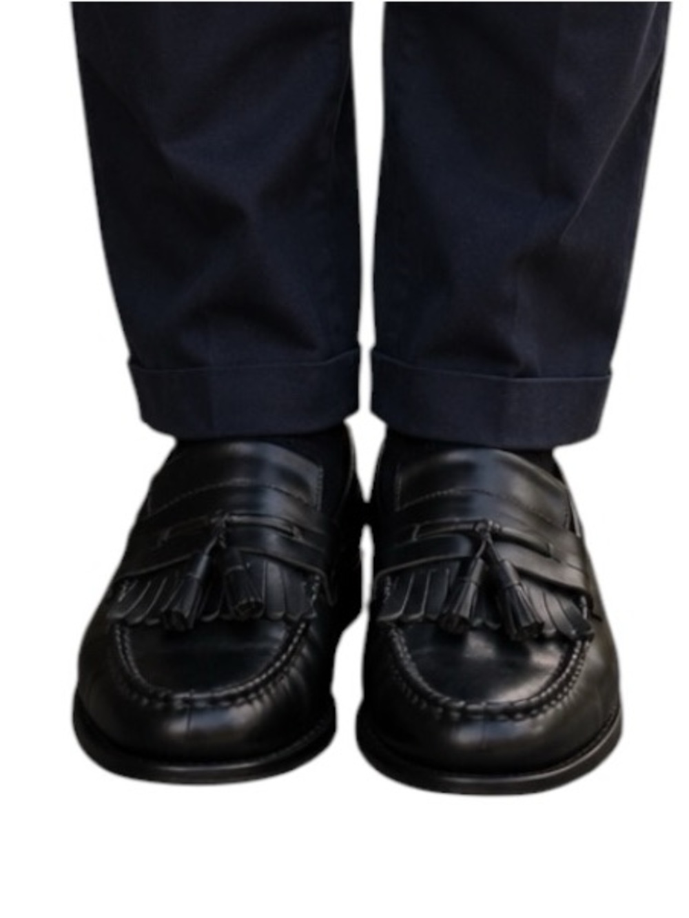 G.H. Bass Weejuns Mens 10.5 M Black Leather Kiltie Tassle Loafer Moc Toe Slip On